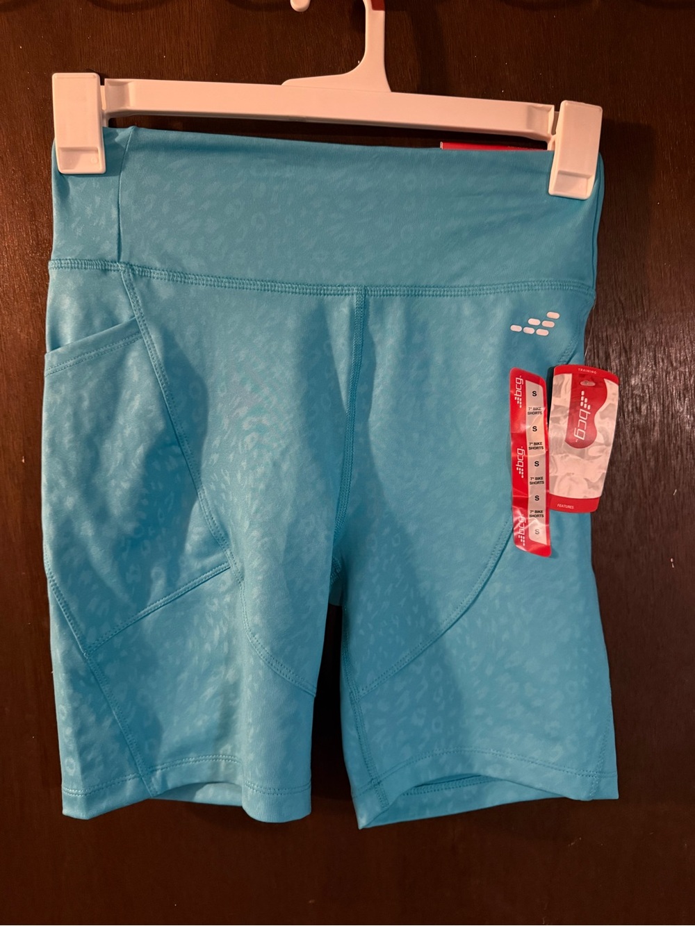 bcg Aqua High-Rise Women's Bike Shorts with Side Pockets